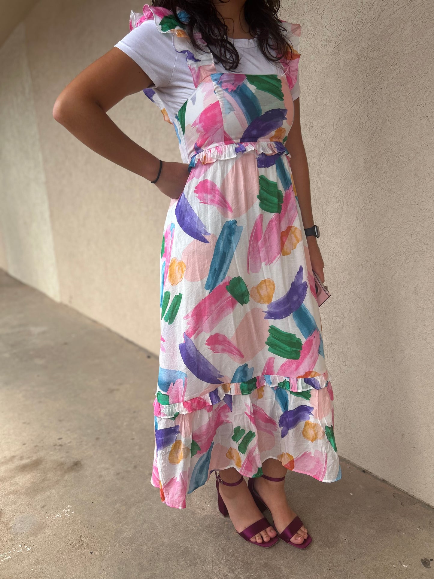 Colorful Midi Dress
