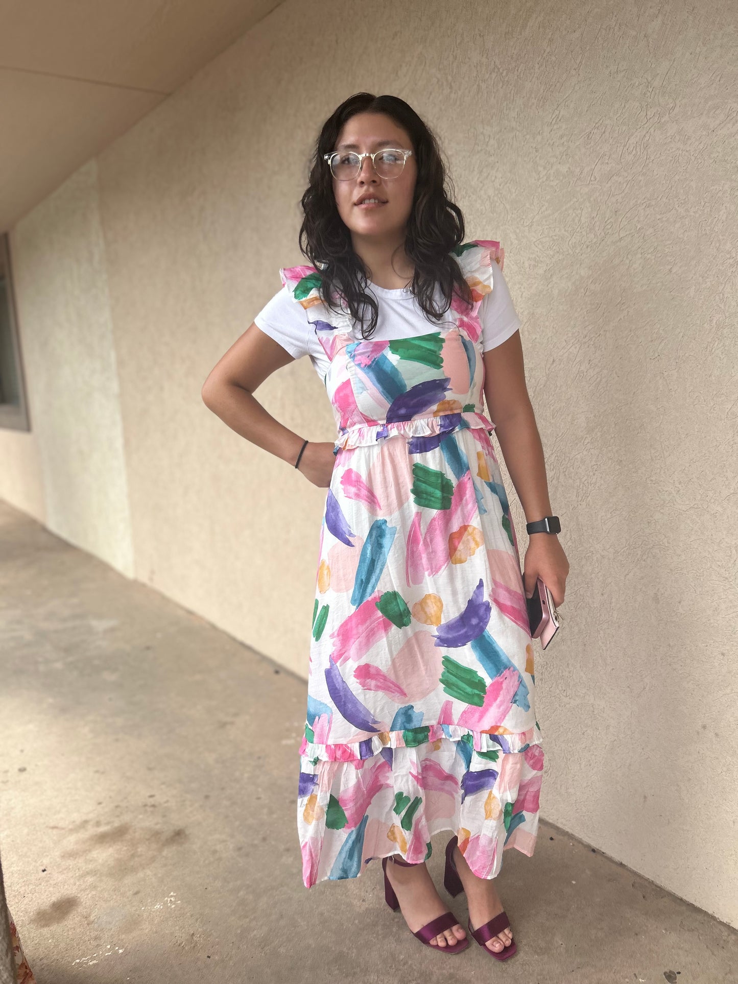 Colorful Midi Dress