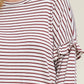 Ruffle Striped Relaxed Tunic