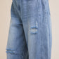 Distressed Barrel Jeans