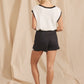 Contrast Tape Skort