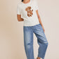 Distressed Barrel Jeans