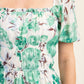Square Neck Floral Midi Dress