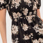 Black Floral Midi Dress