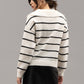 Striped Collar Knit Sweater