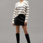 Striped Collar Knit Sweater