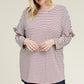 Ruffle Striped Relaxed Tunic