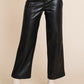 Faux Leather Wide Leg Pants